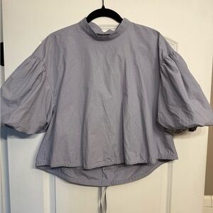 Anthropologie Light Purple Puff Sleeve Blouse